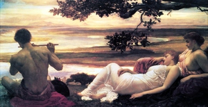 Lord Frederic Leighton, Idyll, Painting on canvas