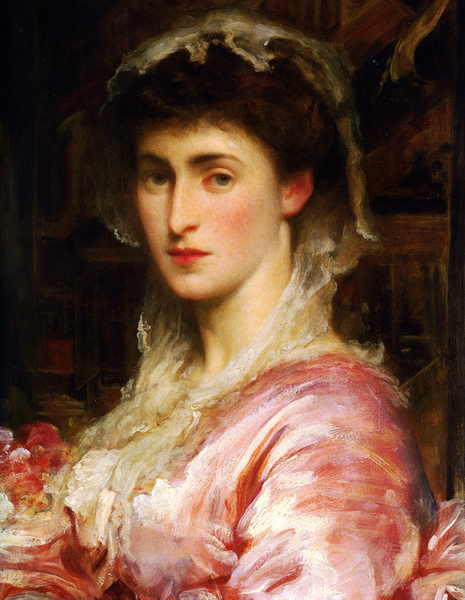 Mrs Evans Gordon. The painting by Lord Frederic Leighton