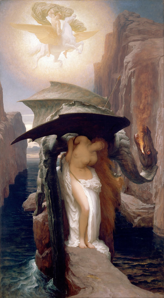 Perseus and Andromeda. The painting by Lord Frederic Leighton