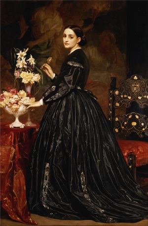 Lord Frederic Leighton, Portrait of Mrs. James Guthrie, Painting on canvas