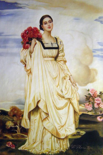 The Countess Brownlow. The painting by Lord Frederic Leighton