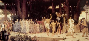 Lord Frederic Leighton, The Daphnephoria, Painting on canvas