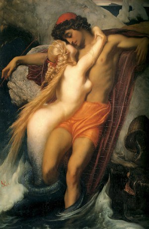 Reproduction oil paintings - Lord Frederic Leighton - A Fisherman and the Syren