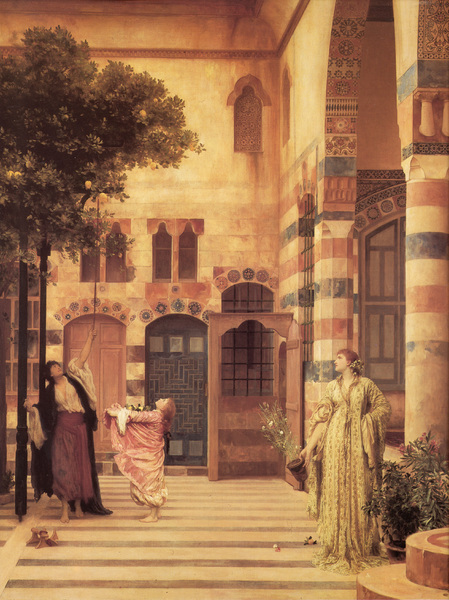 The Jewish Quarter. The painting by Lord Frederic Leighton