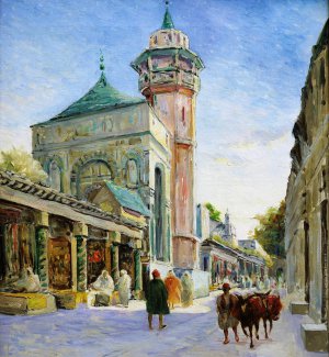 Louis Abel-Truchet, Mosque in Tunis, Painting on canvas