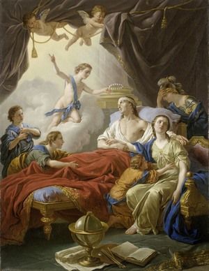 Reproduction oil paintings - Louis Jean Francois Lagrenee - Allegory on the Death of the Dauphin