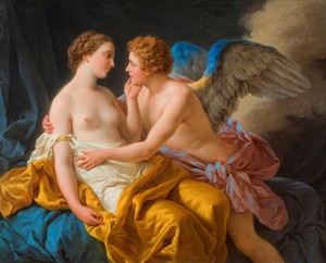 Louis Jean Francois Lagrenee, Amor and Psyche, Painting on canvas