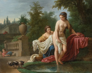 Louis Jean Francois Lagrenee, David and Bathsheba, Painting on canvas