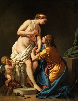 Louis Jean Francois Lagrenee, Pigmalione and Galatea, Painting on canvas