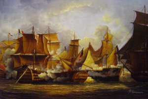 Louis Philippe Crepin, The Redoutable At The Battle Of Trafalgar, Art Reproduction