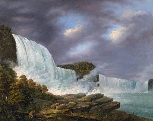Niagara Falls, 1818. The painting by Louisa Davis Minot