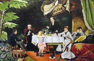Famous paintings of Cafe Dining: The Luncheon In The Conservatory
