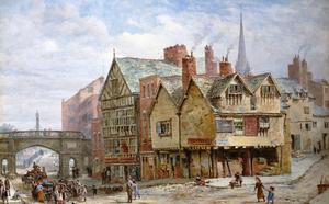 Louise Ingram Rayner, Shipgate Street, Chester, Painting on canvas