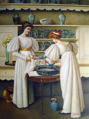 Blue And White, Louise Jopling, Art Paintings