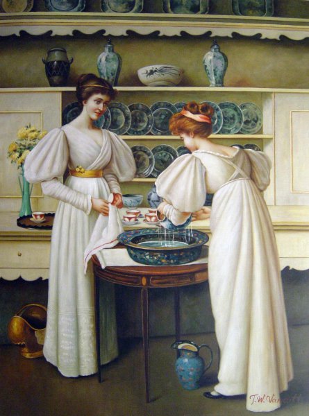 Blue And White. The painting by Louise Jopling