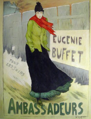 Lucien Metivet, Eugenie Buffet, Painting on canvas