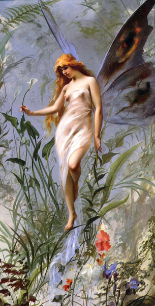Lily Fairy. The painting by Luis Ricardo Falero