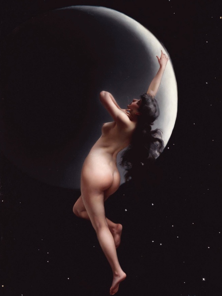 Moon Nymph. The painting by Luis Ricardo Falero