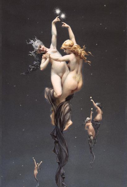 The Double Star . The painting by Luis Ricardo Falero