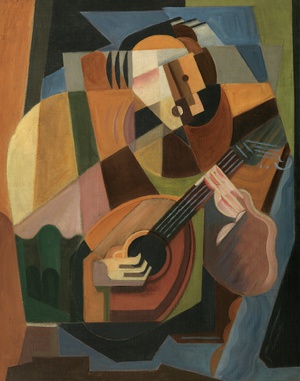 Maria Blanchard, Le Joueur de Luth, 1917, Painting on canvas
