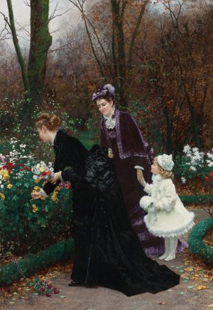 Famous paintings of Mother and Child: Le Jardin de Marraine