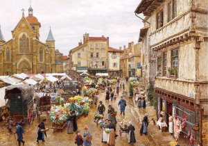 Reproduction oil paintings - Marie-Francois Firmin-Girard - Le Marche, Charlieu
