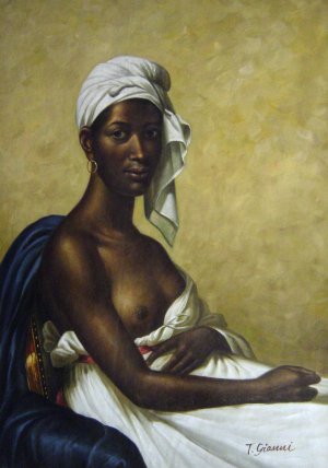 Marie-Guillemine Benoist, Portrait Of A Negress, Painting on canvas