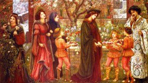 Famous paintings of Men and Women: Enchanted Garden of Messer Ansaldo, 1889