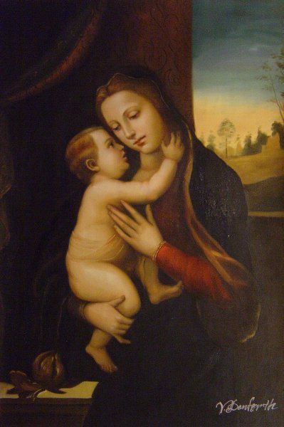 Madonna And Child. The painting by Mariotto Albertinelli