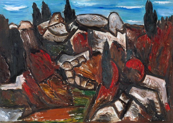 Autumn Landscape, Dogtown. The painting by Marsden Hartley