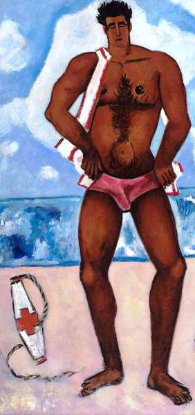 Reproduction oil paintings - Marsden Hartley - Canuck Yankee Lumberjack at Old Orchard Beach, Maine