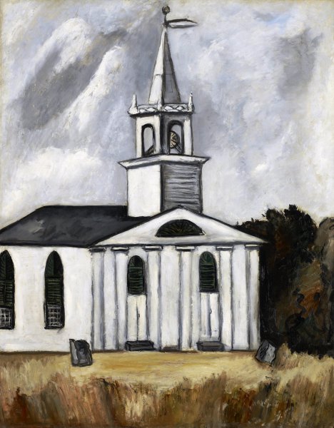Church at Head Tide . The painting by Marsden Hartley