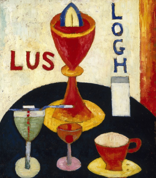 Handsome Drinks. The painting by Marsden Hartley