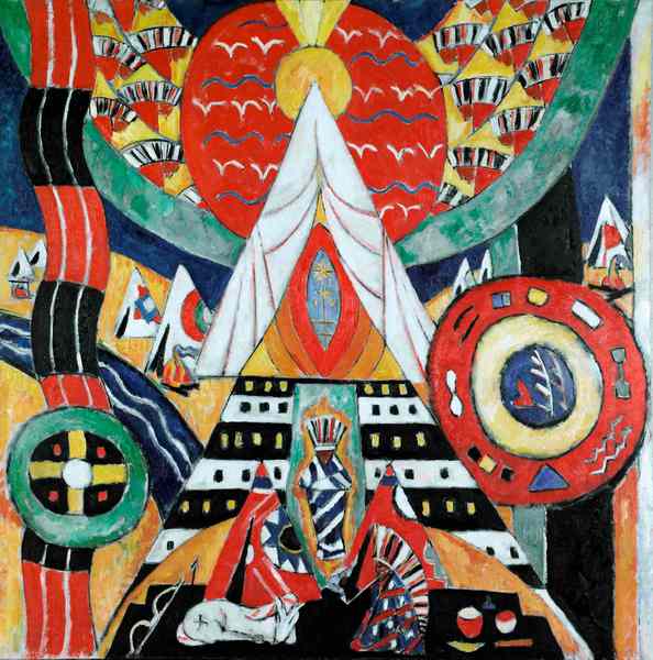 Indian Composition. The painting by Marsden Hartley
