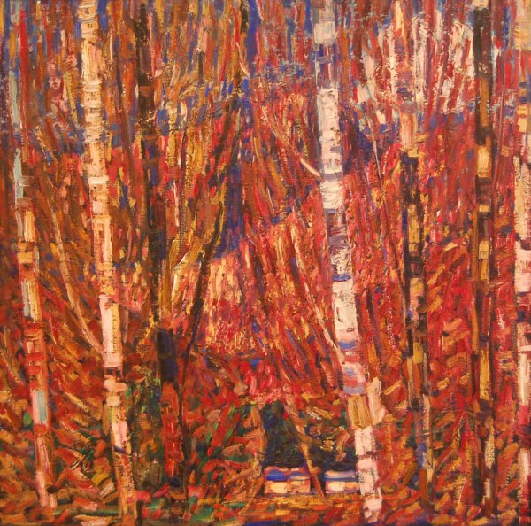 Maine Woods. The painting by Marsden Hartley