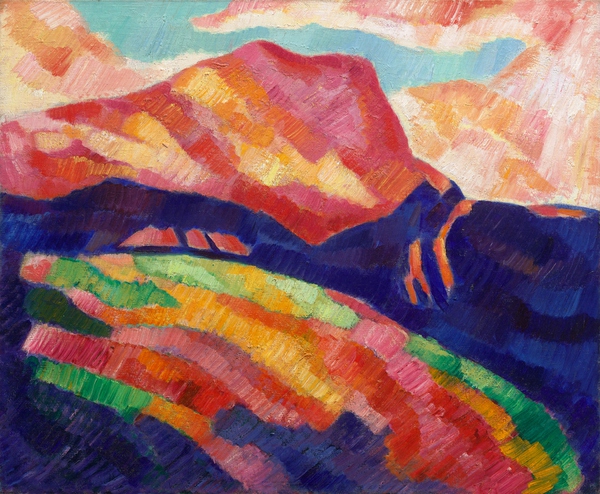 Mont Sainte Victoire. The painting by Marsden Hartley