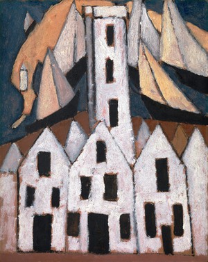 Marsden Hartley, Movement No. 5, Provincetown Houses, Painting on canvas