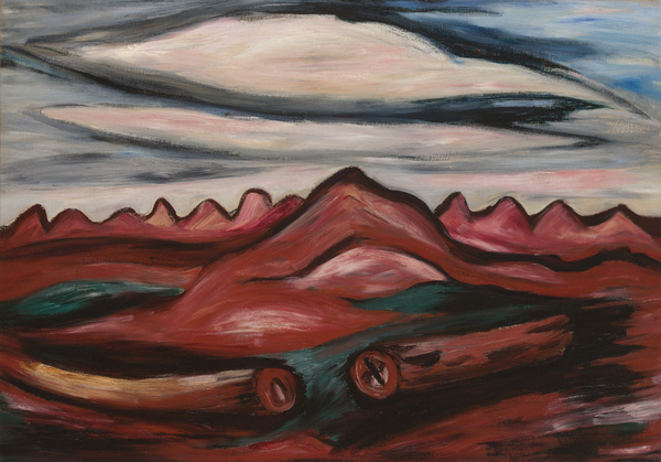 New Mexico Recollection #14. The painting by Marsden Hartley