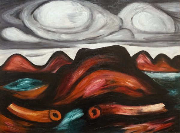New Mexico Recollection No. 12. The painting by Marsden Hartley