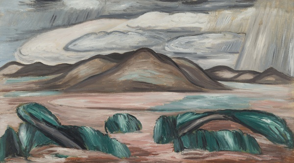 New Mexico Recollection No. 8. The painting by Marsden Hartley