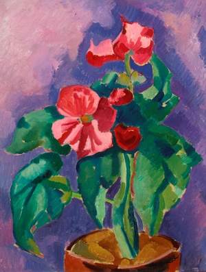 Marsden Hartley, Pink Begonias (Still Life: Pink Begonia), Art Reproduction