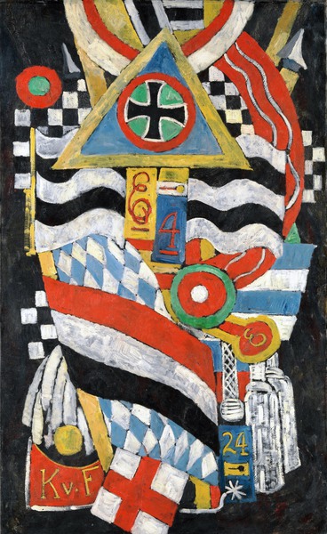 Portrait of a German Officer. The painting by Marsden Hartley