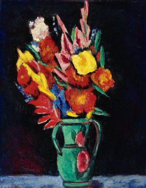 Marsden Hartley, Still Life with Flowers, Painting on canvas