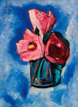 Marsden Hartley, The Pink Hibiscus, Painting on canvas