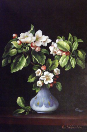 Reproduction oil paintings - Martin Johnson Heade - Apple Blossoms In A Vase
