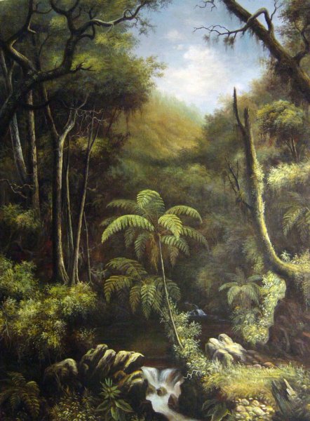 Brazilian Forest. The painting by Martin Johnson Heade