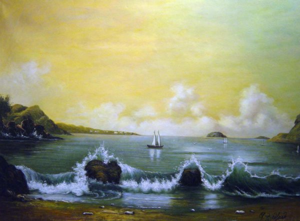 Rio de Janeiro Bay. The painting by Martin Johnson Heade