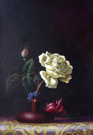 Famous paintings of Florals: The White Rose