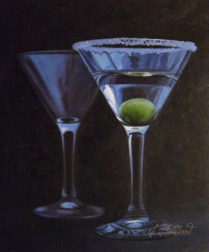 Our Originals, Martini At Night, Painting on canvas