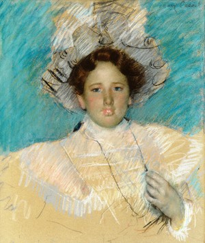 Mary Cassatt, Adaline Havemeyer in a White Hat, Painting on canvas